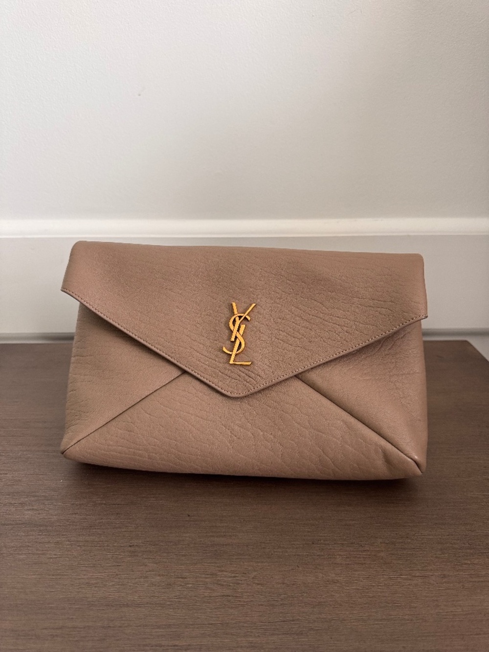 Ysl Cassandre large pouch in lambskin